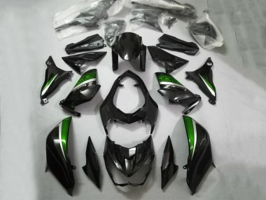 Comprar Carenados Moto Kawasaki Z800 2013-2018 - Negro Brillante Verde Plata