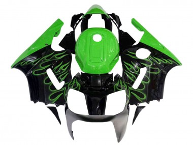 Comprar Carenados Moto Kawasaki ZX12R 2002-2006 - Negro Brillante Verde Llama