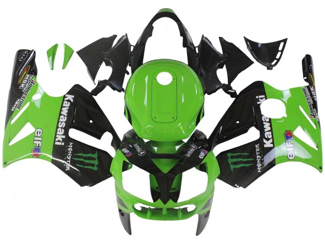 Comprar Carenado Moto Kawasaki ZX12R 2002-2006 - Verde Negro Brillante Elf Touch4 Monstruo