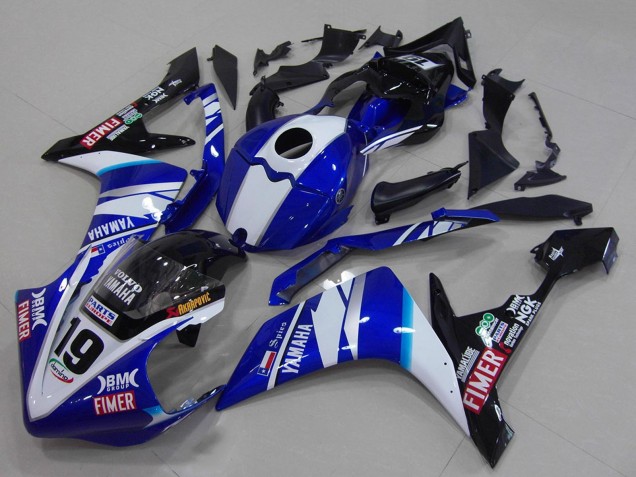 Comprar Carenados Moto Yamaha YZF R1 2007-2008 - Blanco Azul Negro Volvo Fimer