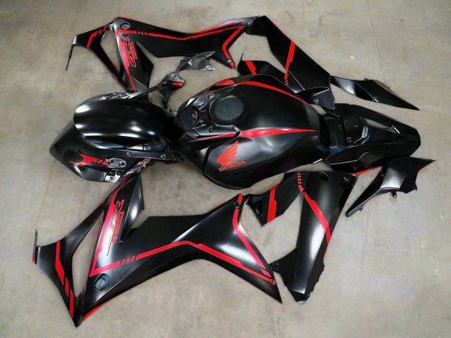 Comprar Carenados Moto Honda CBR650R 2021-2023 - Negro Brillante Rojo Raya