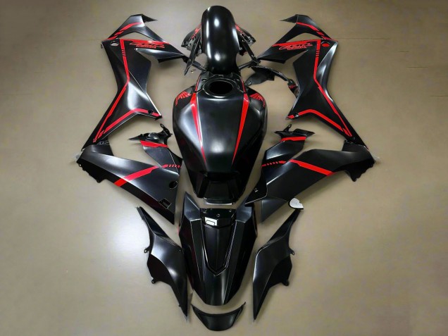 Comprar Carenados Moto Honda CBR650R 2021-2023 - Negro Brillante Rojo Raya