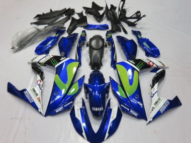 Comprar Carenados Moto Yamaha YZF R3/R25 2015-2018 - Azul Blanco Negro Verde Monstruo
