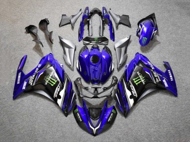 Comprar Carenados Moto Yamaha YZF R3/R25 2015-2018 - Azul Plata Negro Monstruo