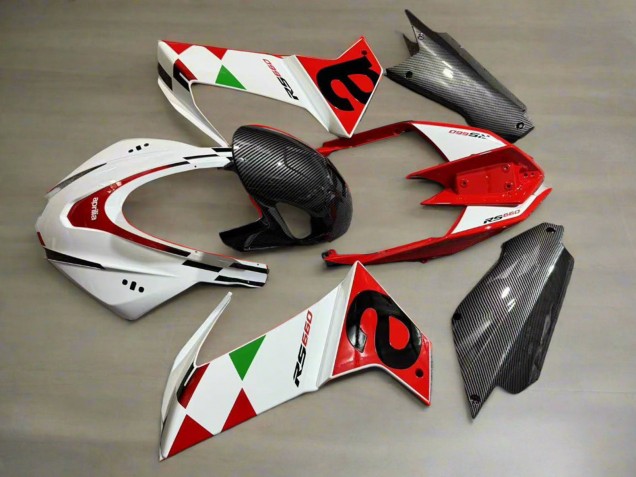Comprar Carenados Moto Aprilia RS660 2020-2024 - Blanco Rojo Negro FibraCarbono Verde