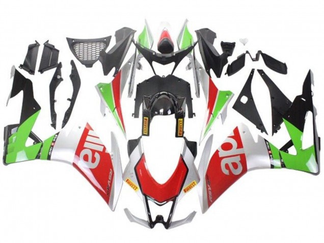 Comprar Carenados Moto Aprilia RSV4 1000 2009-2015 - Plata Rojo Verde