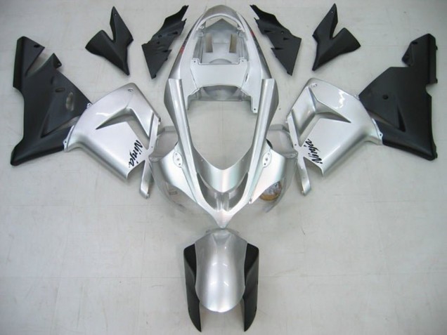 Comprar Carenados Moto Kawasaki ZX10R 2004-2005 - Plata Brillante Negro Mate