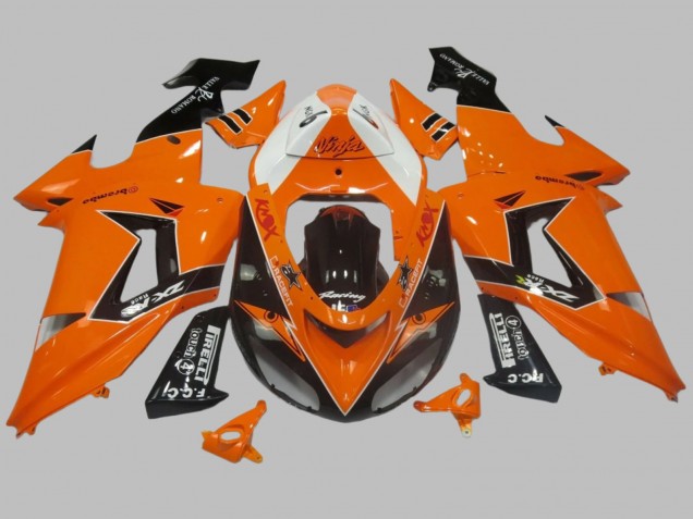 Comprar Carenado Moto Kawasaki ZX10R 2006-2007 - Naranja Blanco Negro Carrera Elf