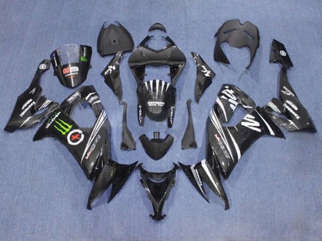 Comprar Carenados Moto Kawasaki ZX10R 2008-2010 - Negro Blanco Verde Monstruo