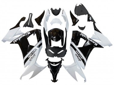 Comprar Carenados Moto Kawasaki ZX10R 2008-2010 - Blanco Negro Brillante Raya
