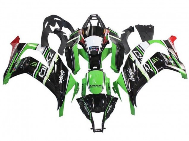 Comprar Carenados Moto Kawasaki ZX10R 2011-2015 - Verde Negro Blanco Rojo Raya Monstruo
