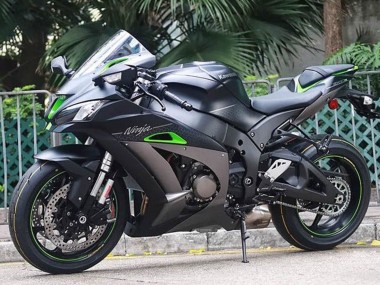 Comprar Carenados Moto Kawasaki ZX10R 2016-2020 - Negro Mate Verde Plata