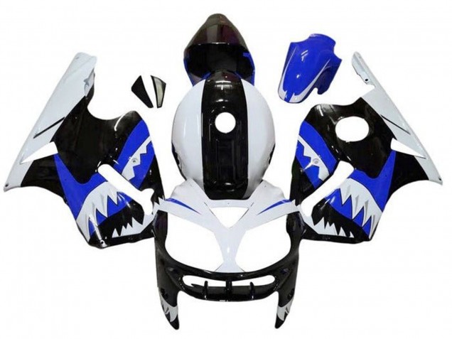 Comprar Carenados Moto Kawasaki ZX12R 2000-2001 - Blanco Negro Azul Tiburón