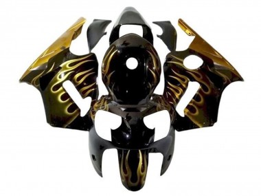 Comprar Carenados Moto Kawasaki ZX12R 2002-2006 - Negro Brillante Oro Llama