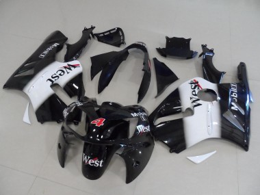 Comprar Carenados Moto Kawasaki ZX12R 2002-2006 - Negro Brillante Blanco Rojo West Mobil 4