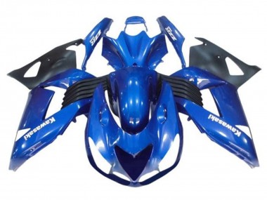 Comprar Carenados Moto Kawasaki ZX14R ZZR1400 2006-2011 - Azul Negro Blanco Calcomanía