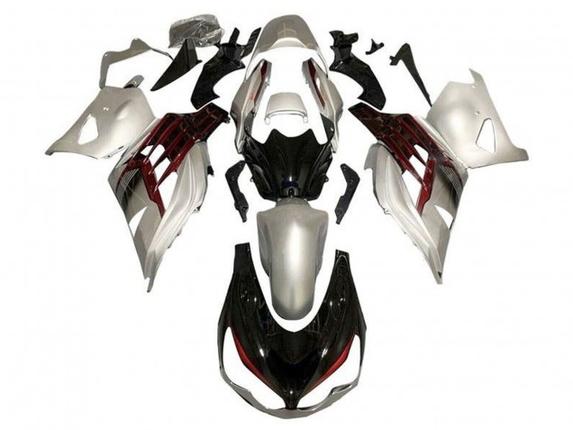 Comprar Carenados Moto Kawasaki ZX14R ZZR1400 2012-2024 - Plata Negro Brillante Rojo