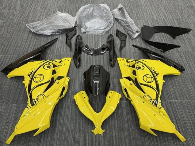 Comprar Carenados Moto Kawasaki EX300 2013-2024 - Amarillo Negro Círculos