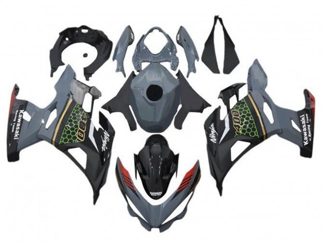 Comprar Carenados Moto Kawasaki Ninja 400 2018-2024 - Gris Negro Rojo Honeycomb