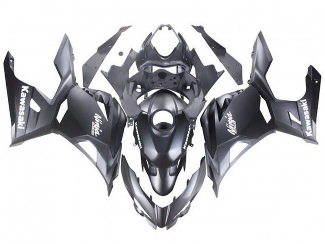 Comprar Carenados Moto Kawasaki Ninja 400 2018-2024 - Negro Mate Blanco Calcomanías
