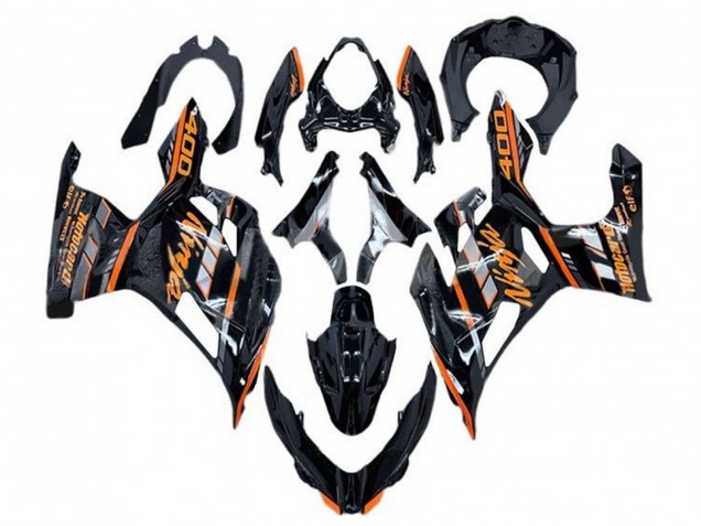 Comprar Carenados Moto Kawasaki Ninja 400 2018-2024 - Negro Brillante Naranja Gris