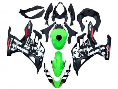 Comprar Carenados Moto Kawasaki Ninja 400 2018-2024 - Verde Negro Blanco Rojo Cráneo