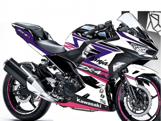 Comprar Carenados Moto Kawasaki Ninja 400 2018-2024 - Blanco Púrpura Rosa