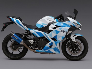 Comprar Carenados Moto Kawasaki Ninja 500 EX500R 2024-2025 - Blanco Azul Geométrico