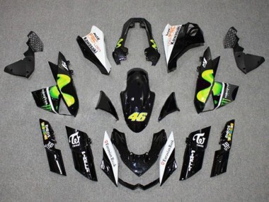 Comprar Carenados Moto Kawasaki Z1000 2010-2013 - Negro Brillante Blanco Verde MoviStar Monstruo