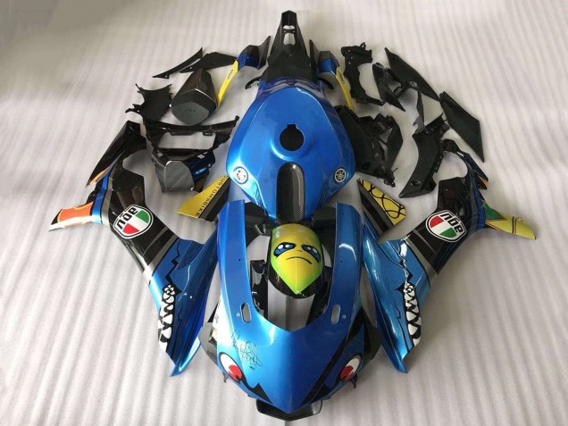 Comprar Carenado Moto Yamaha YZF R1 2015-2019 - Azul Amarillo Tiburón