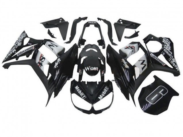 Comprar Carenados Moto Kawasaki Z1000SX 2010-2016 - Negro Brillante Blanco Mobil West