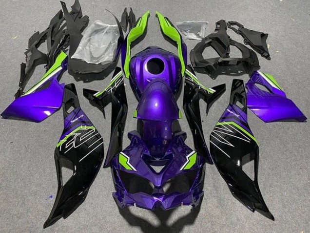Comprar Carenados Moto Kawasaki ZX25R ZX-25R 2019-2025 - Púrpura Verde Negro Brillante