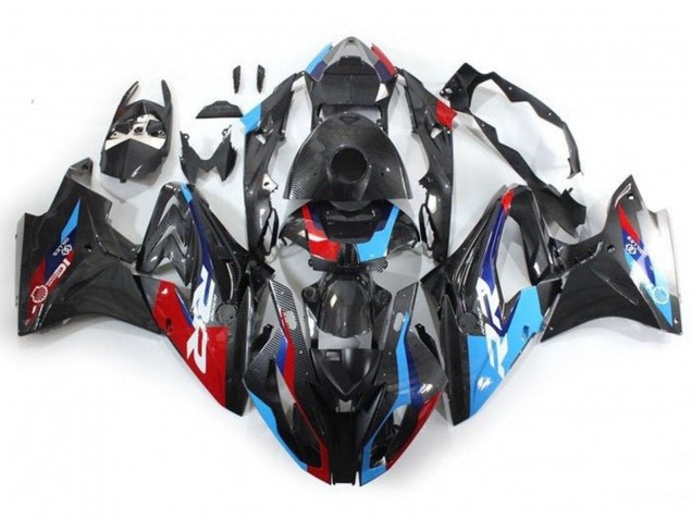 Comprar Carenados Moto BMW S1000RR 2017-2018 - Azul Rojo Falso FibraCarbono