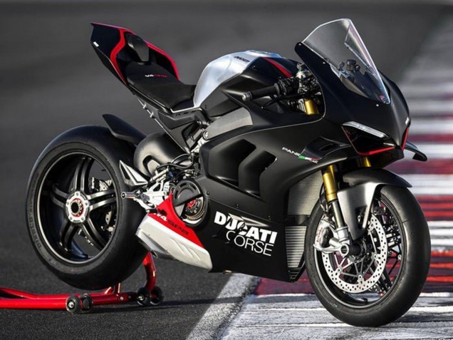 Comprar Carenados Moto Ducati Panigale V4 V4S 2022-2024 - Negro Mate Plata Rojo