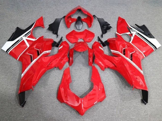 Comprar Carenados Moto Ducati Panigale V4 V4S 2020-2021 - Blanco Rojo Negro Brillante Raya