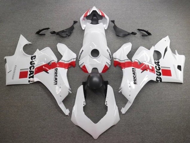 Comprar Carenados Moto Ducati Panigale V4 V4S 2020-2021 - Blanco Rojo Raya