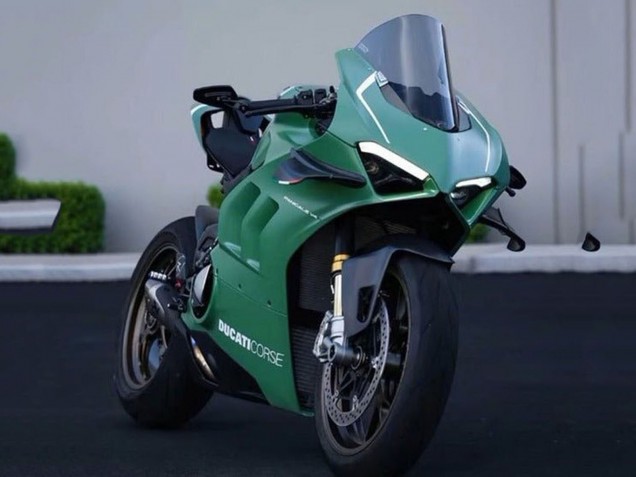 Comprar Carenados Moto Ducati Panigale V4 V4S 2020-2021 - Verde Mate Blanco