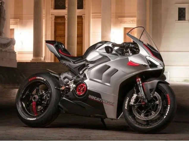 Comprar Carenados Moto Ducati Panigale V4 V4S 2020-2021 - Plata Rojo Negro