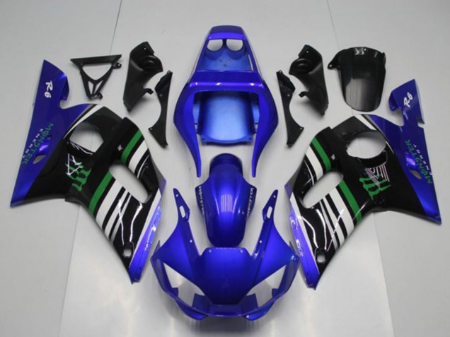 Comprar Carenados Moto Yamaha YZF R6 1998-2002 - Azul Blanco Verde Negro Monstruo
