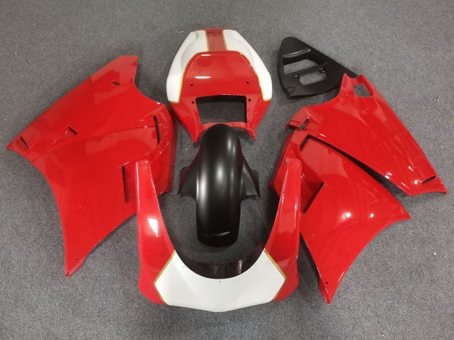 Comprar Carenados Moto Ducati 748/916/996/998 1993-2005 - Blanco Rojo Oro Negro Mate Race