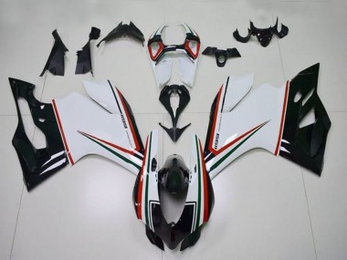 Comprar Carenados Moto Ducati Panigale 1199 2011-2014 - Blanco Rojo Verde Negro Brillante