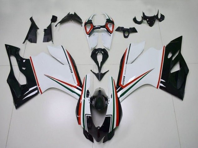 Comprar Carenados Moto Ducati Panigale 1199 2011-2014 - Blanco Rojo Verde Negro Brillante
