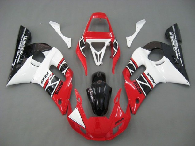 Comprar Carenados Moto Yamaha YZF R6 1998-2002 - Blanco Rojo Negro Brillante