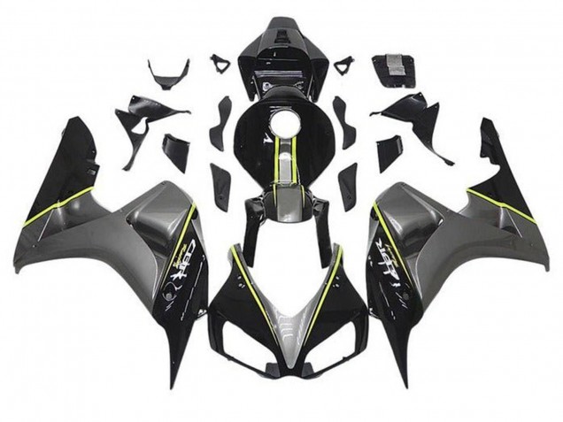 Comprar Carenados Moto Honda CBR1000RR 2006-2007 - Gris Negro Brillante Amarillo Raya
