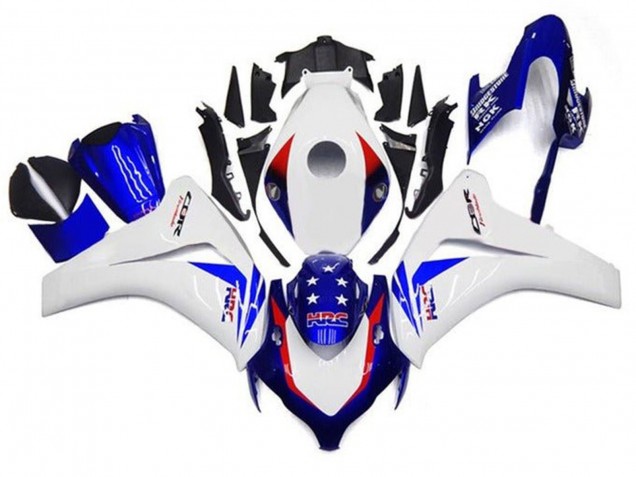 Comprar Carenados Moto Honda CBR1000RR 2008-2011 - Blanco Rojo Azul Estrella HRC