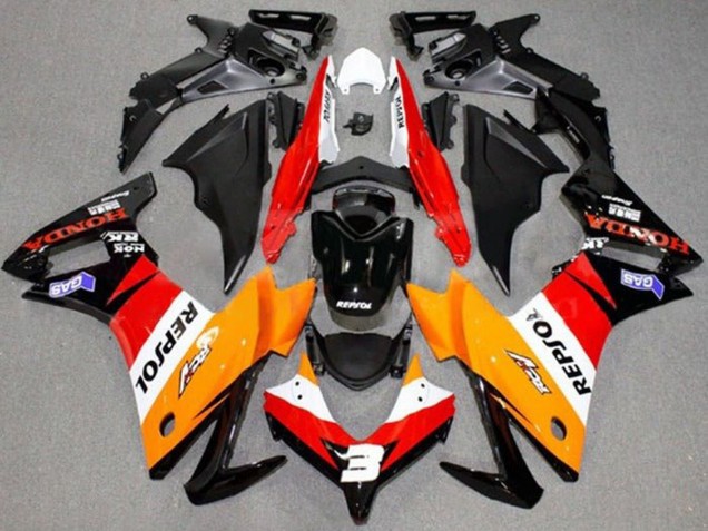 Comprar Carenados Moto Honda CBR500R 2013-2015 - Naranja Blanco Rojo Negro Brillante Repsol