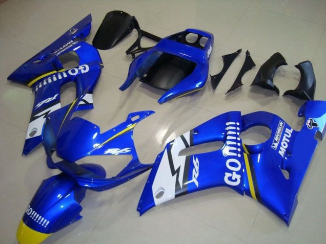 Comprar Carenados Moto Yamaha YZF R6 1998-2002 - Azul Blanco Amarillo Go Motul