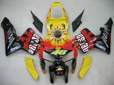 Comprar Carenados Moto Honda CBR600RR 2005-2006 - Negro Amarillo Rossi