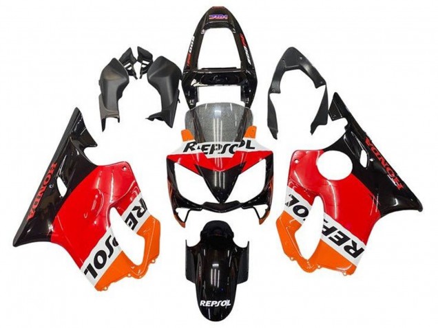 Comprar Carenado Moto Honda CBR600 F4i 2001-2003 - Naranja Blanco Rojo Negro Brillante Repsol