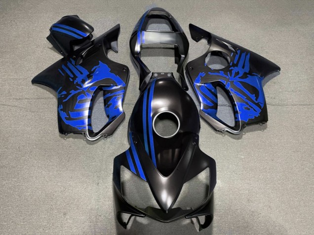 Comprar Carenados Moto Honda CBR600 F4i 2001-2003 - Azul Negro Mate Cráneo